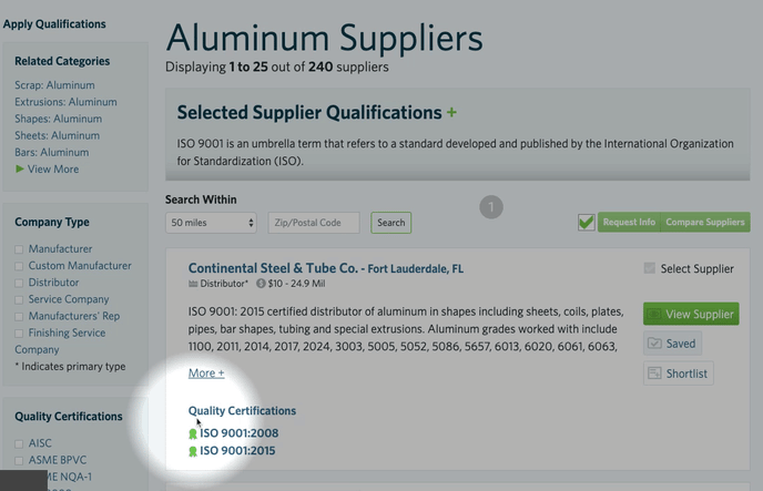 Compare suppliers - Gather information