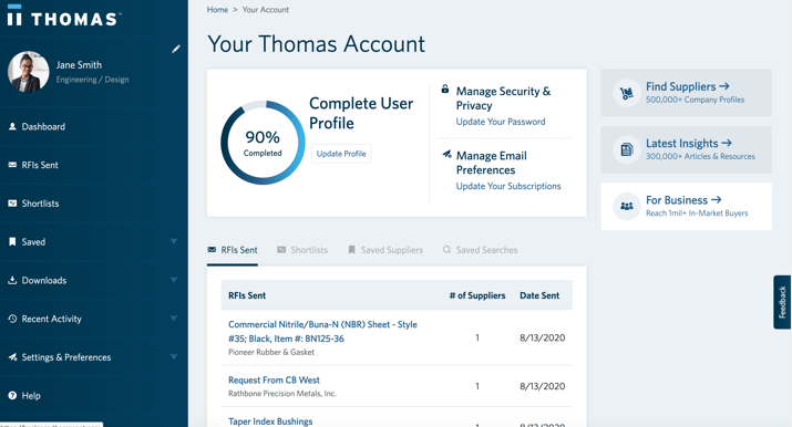 Thomas Dashboard